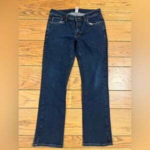 Stio Mens Rivet Jeans Dark Wash Blue Stretch Denim Pants 34R 34x30 Casual